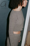 BASERANGE Macaulay Sweater Merino Wool France BAS-KMAL-BM-WI22-0 Mixed Rock Brown KMAL-BM-WI22
